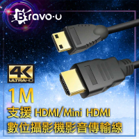 【Bravo-u】Mini UHD 4K高清數位攝影機影音傳輸線 1M
