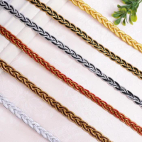 5Yards 7mm Wide Lace Trim Cotton Fabric Centipede Braided Lace Ribbon DIY Garment Sewing Accessories Wedding Home Crafts