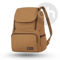 Tas Sekolah MONZA Canvas Backpack Tas Perempuan Tas Kuliah Ransel Kecil Coklat