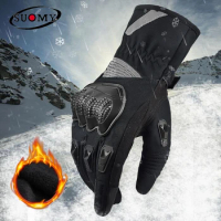 Suomy Motorcycle Gloves Winter Men Waterproof Moto Gloves Snowmobile Gloves Touch Screen Motorbike Riding Protective Gear