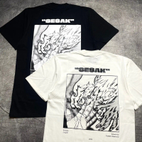 Tshirt Jirapah Sesak Merch -Bahan Katun Combed 24s Premium Tebal Lembut Dasar Kain Polos Dengan Sabl