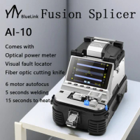 2023 New Signal Fire Brand AI-10 Optical Fiber Fusion Splicer With Electric Cleaver Splicing Machine 6 Motors Core Alignment