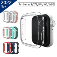 PC Case For Apple Watch Series 8 7 41mm 45mm Cover Bumper Case For iWatch 6 5 4 3 2 1 SE 38mm 42mm 40mm 44mm No Screen Protector