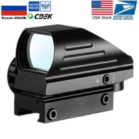 Red Dot Sight Scope Tactical Reflex Riflescope Reticle Holographic Projected Sight Hunting 20mm Rail Mount 1MOA