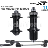 SHIMANO DEORE XT M8000 HUB Groupset Front Hub 100mm and Rear FREEHUB 135 mm with Quick Release 11-speed