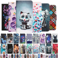 Leather Case For Samsung Galaxy A52 A52S A53 5G A51 4G Flip Wallet Card Slot Holder Fashion Cartoon Painted Phone Book Cover