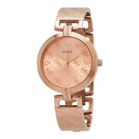 Jam Tangan Wanita Guess W1228L3 Ladies Rose Gold Dial Rose Gold Tone Stainless Steel Strap