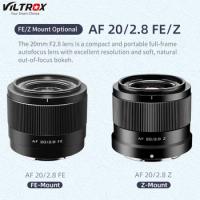 Viltrox 20mm F2.8 E/Z Auto Focus Full Frame Wide-Angle Lens for Sony ZV-E1 A7RV ZV-E10 Nikon Z Mirrorless Camera