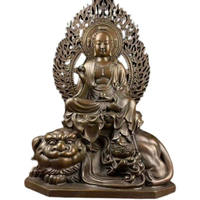 銅地藏王純銅仿古佛像地藏菩薩坐諦聽祈福家用客廳供養擺件大號像