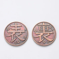 Anime Demon Slayer Kimetsu No Yaiba Tsuyuri Kanao Kochou Shinobu Collection Alloy Metal Coin Cosplay Props Coins