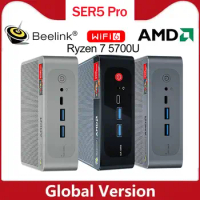 Beelink Mini PC AMD Ryzen 5 5560U 7 5700U 5800H SER5 Pro Max Desktop Gaming Computer WiFi6 BT5.2 DDR4 16GB 500GB SSD 32GB 1T