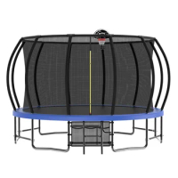 Trampoline, 16FT with Balance Bar, ASTM Approved Reinforced Type Outdoor Trampoline with Enclosure Net, Toy gift for kids