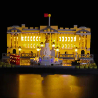 USB Light Kit for Lego Architecture Buckingham Palace 21029 Brick Building Blocks-(Not Included Lego Model)