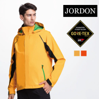 【JORDON 橋登】中性款 GORE-TEX 單件式機能外套#焰桔_M-焰桔,M