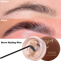 Eyebrow Wax, Brows Wax Eyebrow Styling Wax for Lamination Effect, Waterproof Eye Brow Gel Clear, Lasting Brow Soap for Eyebrows