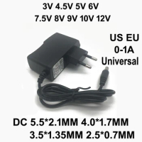 AC 110-240V DC 3V 4.5V 5V 6V 7.5V 8V 9V 10V 12V for 1A LED light strip Universal power adapter Converter switch power supply