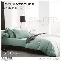 ชุดผ้าปูที่นอนพร้อมผ้านวม LOTUS ATTITUDE รุ่น NORDEN : สี GRON