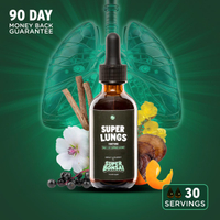 SuperBonsai Super Lungs - Natural Ingredients with Mullein and Elderberry - Daily Lungs Support and 
