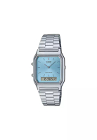 CASIO Vintage Women's Analog-Digital Watch AQ-230A-2A1MQY Silver Stainless Steel Strap
