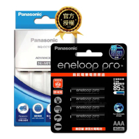 【Panasonic 國際牌】BQ-CC17智控4槽電池充電器+eneloop pro 鎳氫充電電池(4號4入充電組)