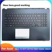 New/org For ASUS Mars15 X571 F571 Mars15 VX60GT VX60G F571G X571GT/U/G/F palmrest US keyboard upper cover Backlight,Gray blue