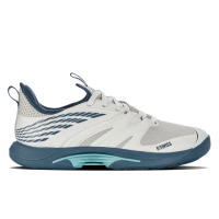【K-SWISS】網球鞋 男鞋 灰白/藍 SPEEDTRAC(送運動襪)