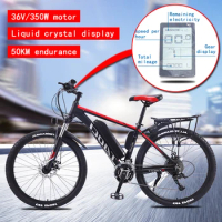 Aluminum Alloy Electric Mountain Bike, 26 Inch, Powerful Bicycle, 13Ah350W, 27 Speed, Free Delivery
