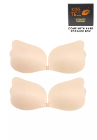 Kiss &amp; Tell 2 Pack Angel Push Up Nubra in Nude Seamless Invisible Reusable Adhesive Stick on Wedding Bra 隐形聚拢胸胸貼