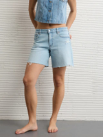 กางเกงขาสั้นผู้หญิง 8IN LOW-RISE BAGGY JORT สี ฟ้า