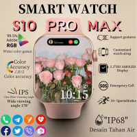 Official Smartwatch Watch S10 Jam Pintar Olahraga 2,3 inci HD AMOLED Hand Gesture Bluetooth Smartwat
