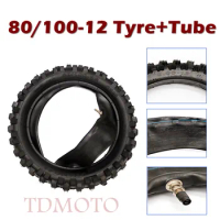 Motorcycle 3.00-12 80/100-12 Tyre & Tube Pit Dirt Bike Trail For Honda CRF70 KLX110 TTR110 PW80