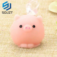 Pig Ball Squishy Slow Rising Kawaii Mini Mochi Bunny Phone Strap Squeeze Stretchy Pendant Bread Cake Kids Toy Gift