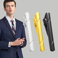 Penjepit Dasi Casual Simple Elegan – Tie Clip / Jepitan Dasi / Pin Tie Gold Silver Bezel – Cocok Unt