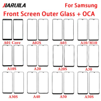 Good Quality GLASS +OCA For Samsung A10 A10S A20S A30 A30S A40 A50 A50S LCD Front Touch Screen Lens Glass with OCA Repair Parts