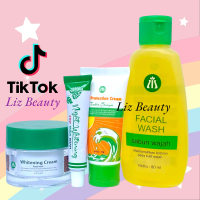 Liz Skincare - Paket 4 in 1 Pemutih Kulit (Facial Wash 80ml, Krim Malam 10gr, Krim Siang 10gr, Sunsc