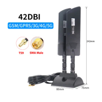 42dbi 5G Router External Antenna Outdoor Long Range WiFi Signal Coverage Booster 4G 3G 2G Cellular Amplifier for ZTE CPE MC801a