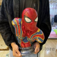 Genuine 40cm Marvel Iron Armor Spider Man Handmade Hero Expedition Movie Surrounding Gk Model Statue Bust Decoration Gift Boys