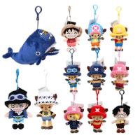Original One Piece Plush Stuffed Toys Chopper Luffy Sabo Ace Law Cartoon Anime Figure Keychain Pendant Dolls Baby Birthday Gifts