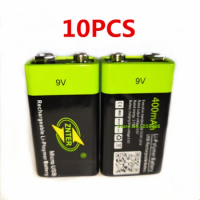 10pcs/lot ZNTER 600mAh USB 9V rechargeable lithium battery for drone accessories 6F22 rechargeable lithium battery