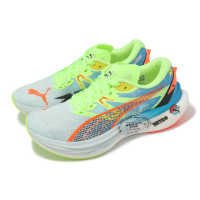 【PUMA】慢跑鞋 Deviate Nitro 3 MS Wns 女鞋 綠 藍 馬拉松系列 碳板 氮氣 運動鞋(310196-01)