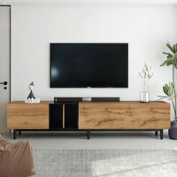 77 Inch TV Stand with 3 Drop Down Doors, Modern Media Console Table for TVs up to 80'', Entertainment Center