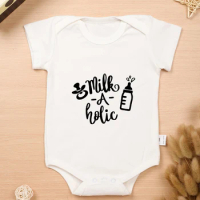Kawaii Baby Clothes Milk Holic Multicolor Infant Onesies Casual Holiday Style Bodysuit Boys Girls Brother Sisters Romper