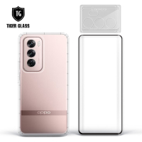 T.G OPPO Reno12 Pro 手機保護超值3件組(透明空壓殼+3D鋼化膜+鏡頭貼)