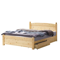 【MUNA 家居】柏克5尺雙人床/含抽屜櫃X2(雙人床 床架 床台 收納)