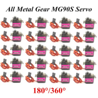 MG90S Servo 1/2/4/10/20/50 Pcs All Metal Gear 9g SG90 Upgraded Version For Helicopter Plane Boat Car Trex 450 RC Robot 180 360