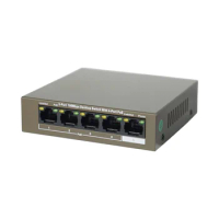 4CH PoE Switch LAN Network Switch, TC-FS104-E 38W Unmanaged PoE LAN Switch