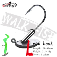 WALK FISH 5PCS/Lot 3.5g 5g 7g 10g 14g Tumbler Head Hook Jig Bait Fishing Hook For Soft Lure Fishing Tackle fishing tackle