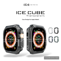 Case Ice Cube for Apple Watch Series Ultra 3/2/1 Bumper Transparan Rugged Armor Anti Shock & Fleksib