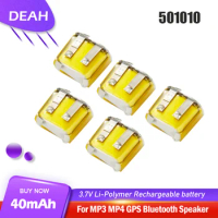 501010 40mAh 3.7V Lithium Polymer Rechargeable Battery For I7 I8 I9S TWS Bluetooth Headset Selfie Stick 3D Glasses Smart Wear