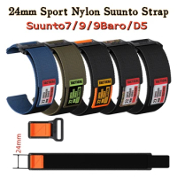 Suunto 24mm Soft Nylon Watch Strap For Suunto7/9 Wristband Bracelet Suunto 9 Sport Watch Band Baro D5 Belt